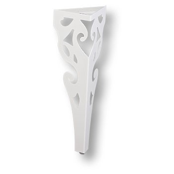 Опора декоративная мебельная, 400х100х100мм, сталь, белый