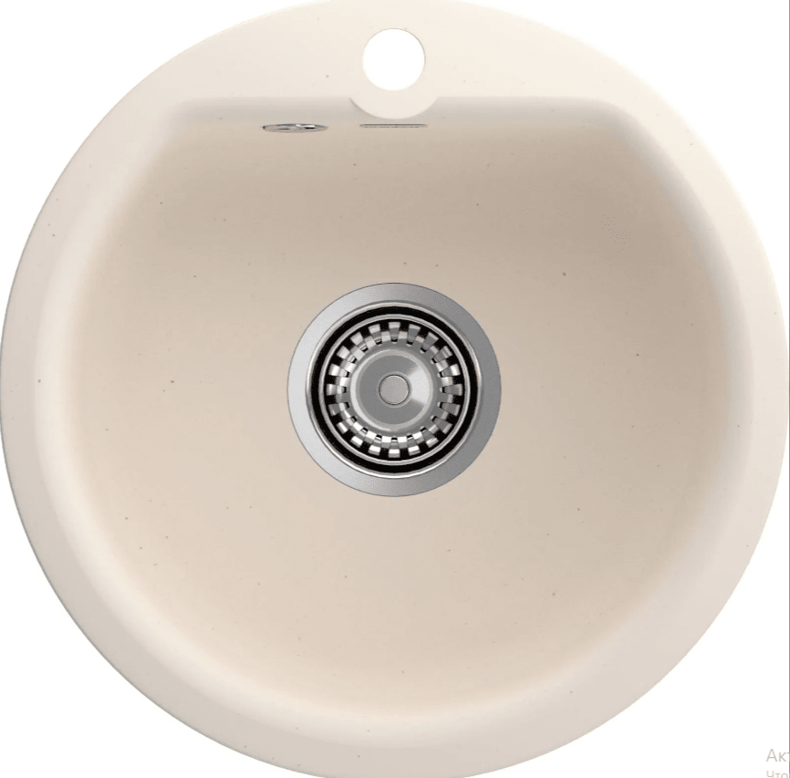 Мойка GranFest SMART 435, d=434 мм, белый (без сифона) 