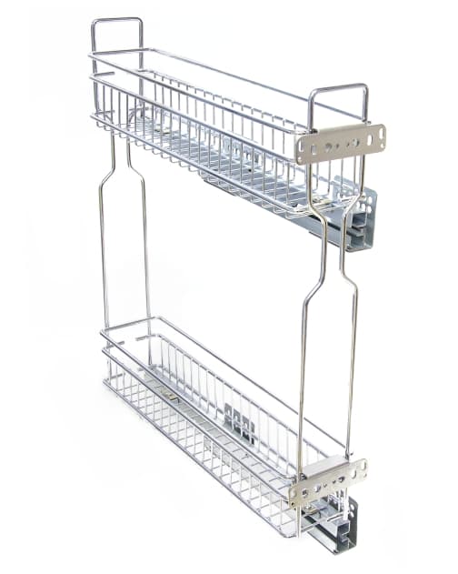 Корзина 150мм в верхнюю базу, 2 яруса, 95х260х500мм, боковое левое, с доводчиком, CMF