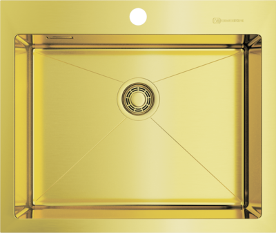 Мойка Akisame 59-LG, нержавеющая сталь, светлое золото  