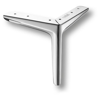 Опора декоративная мебельная, 150х210х125мм, металл, глянцевый хром