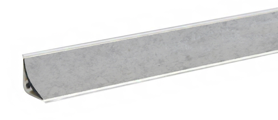 Плинтус LB-15, бриллиант белый, L=3000мм, 14,4х14,4мм (6014)