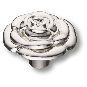 Ручка-кнопка, 15.393.55.15, d=55мм, металл, глянцевое серебро