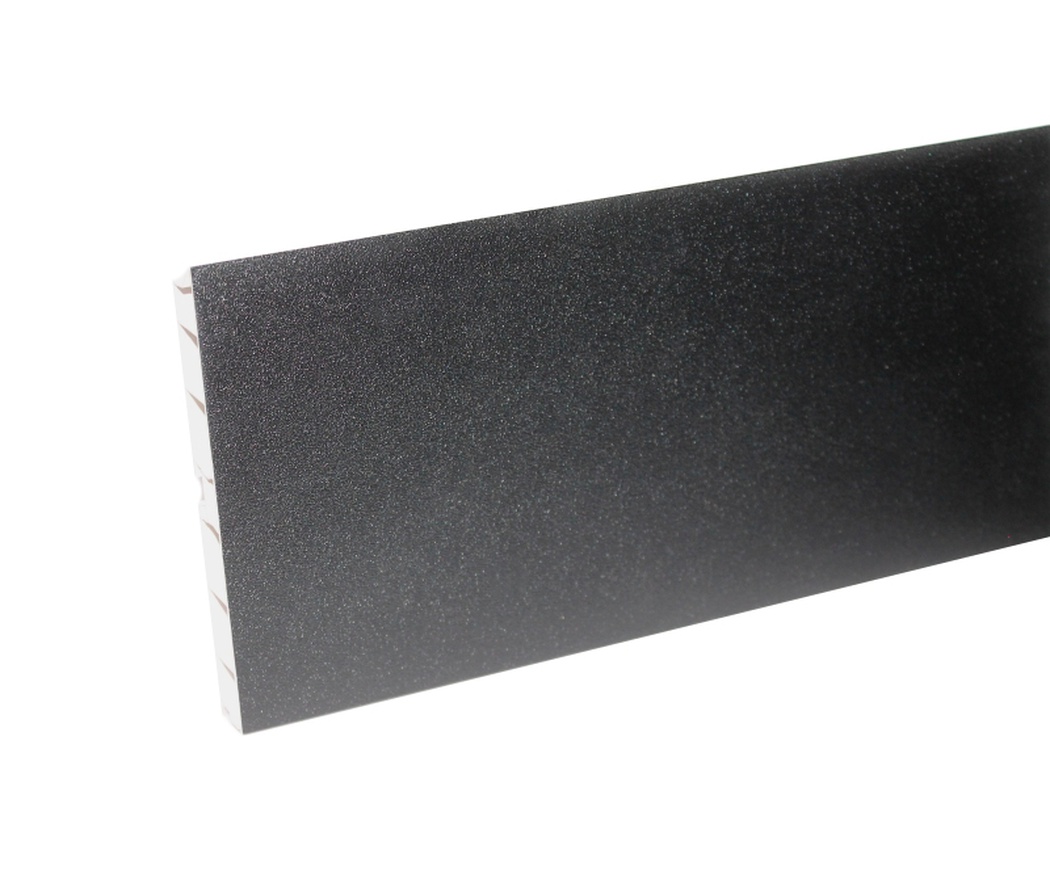 Цоколь пластиковый, h=150мм, L=4000мм, пластик, черный матовый, Россия