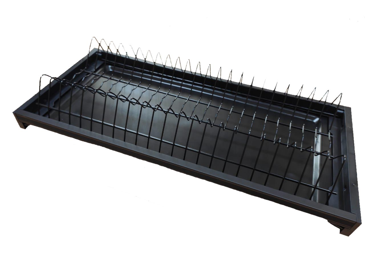 Сушка 2-х ярусная, 600мм, с 2-мя поддонами, с рамой, полимерное покрытие, черный