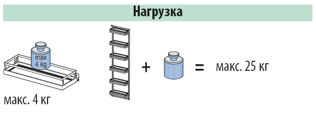Стеллаж выкатной Тандем Сайд, 4 полки, 600х1100мм, в базу на 600мм, антрацит, Kessebohmer