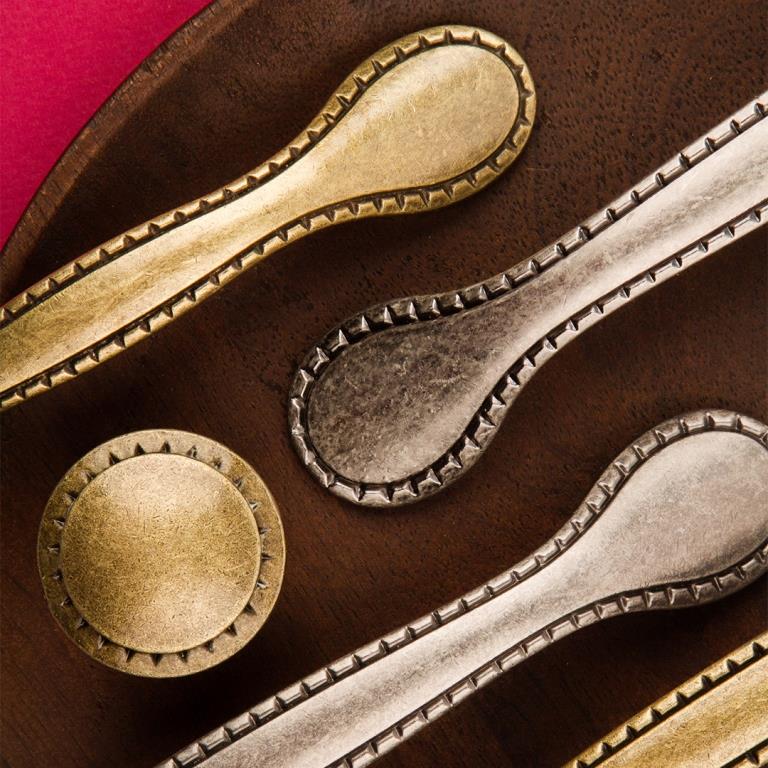 Ручка-кнопка, RK-086 BAZ, 32х32х25мм, металл, черненый старинный цинк