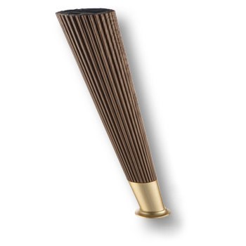 Опора декоративная мебельная, 3510 SUIT Leg 230 мм Brown/Gold Varak, коричневый/матовое золото