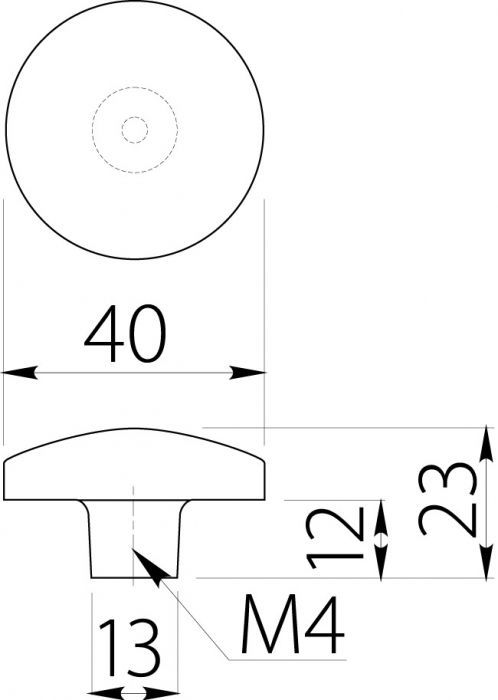 Ручка UM-KID-E, 40х40х23мм, резина, "мячик черно-белый", GTV