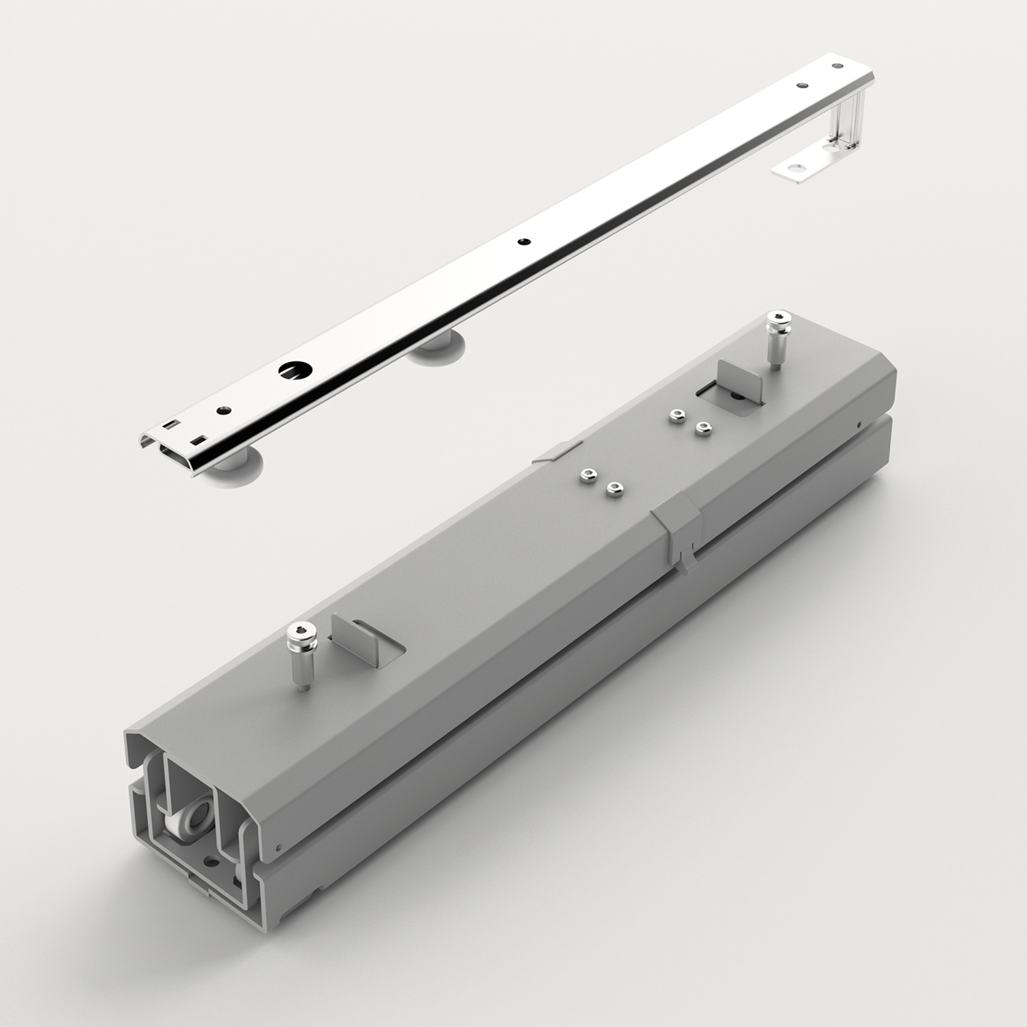 Комплект направляющих OLONA с демпфером Silent System для закрывания, 100 кг, серебристый