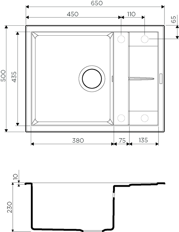 Мойка Sumi 65-BE, Tetogranit/ваниль 