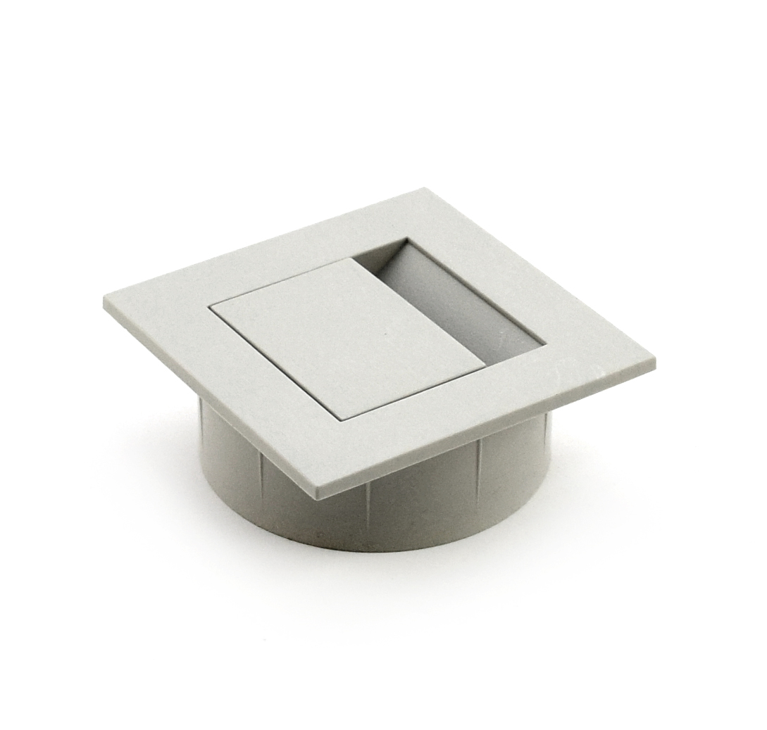 Заглушка для кабель-канала квадратная, светло-серый
