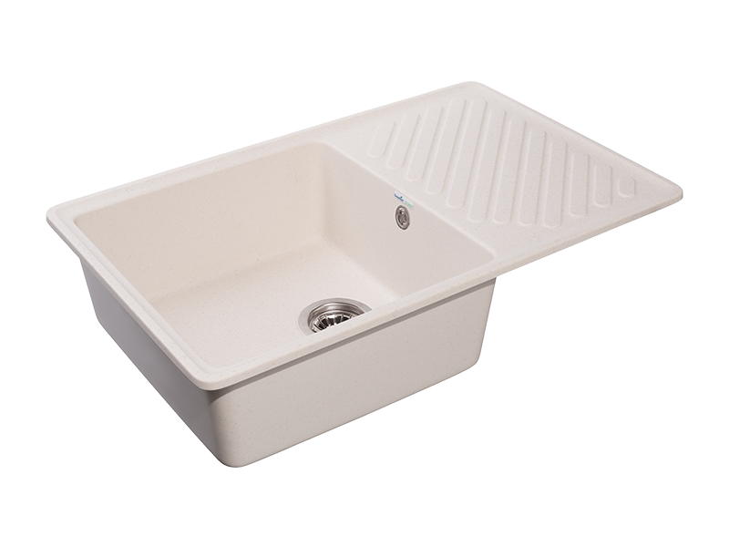 Мойка GranFest QUARZ 52, 753х476 мм, белый (прямоугольная, без сифона)