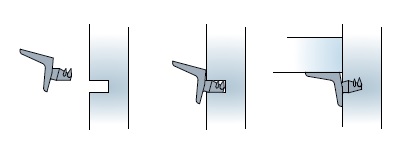 Полкодержатель Titus T-type TeraBlack с шипом, 5мм, металл, черный, "уголок"