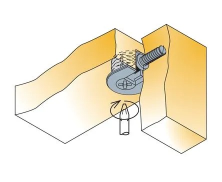 Стяжка эксцентриковая System 6, для плиты 16мм, пластик, белый, Titus
