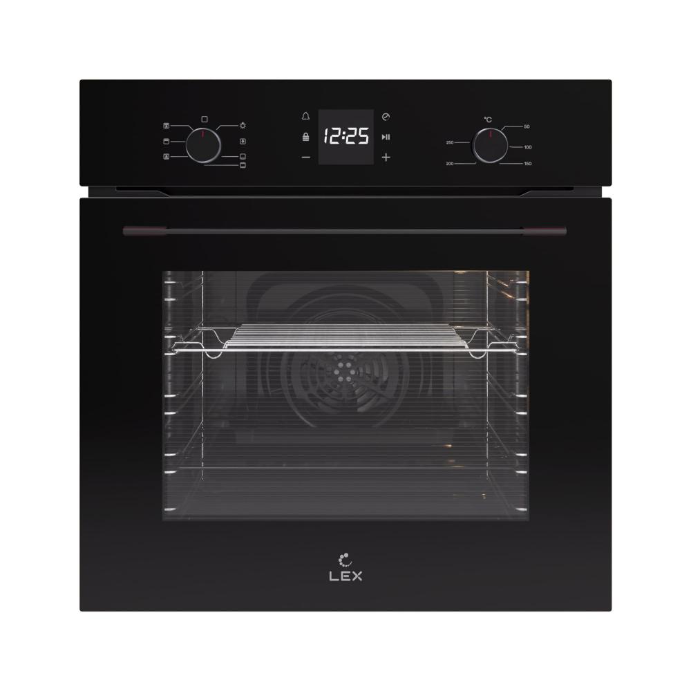 Духовой шкаф EDM 076 BBL, 60 см, стекло, черный, Lex