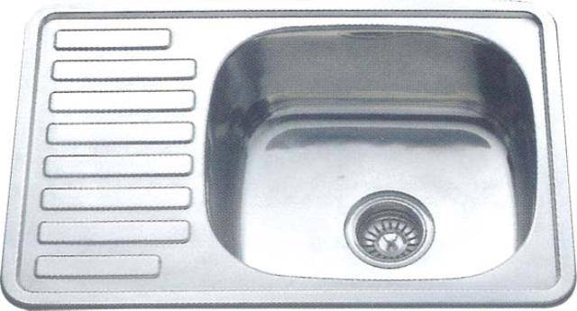 Мойка врезная, 660х420х160х0,6мм, глянец, универсальная+сифон, CMF