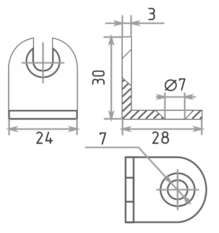 Уголок для стяжки 2,16-Д,  без покрытия, Россия