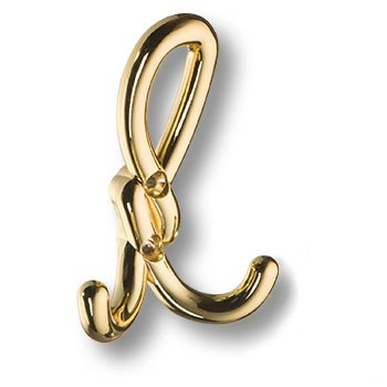 Крючок, Dugum Hook Small-Gold, двухрожковый, металл, глянцевое золото