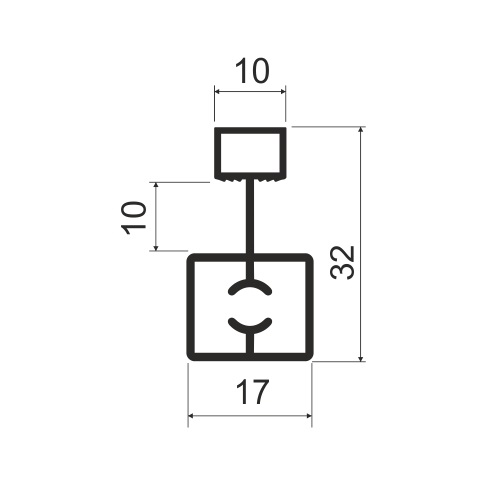 Горизонталь средняя L=5800мм, латунь