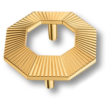 Ручка-скоба, 1213 064MP11, 64мм, металл, глянцевое золото