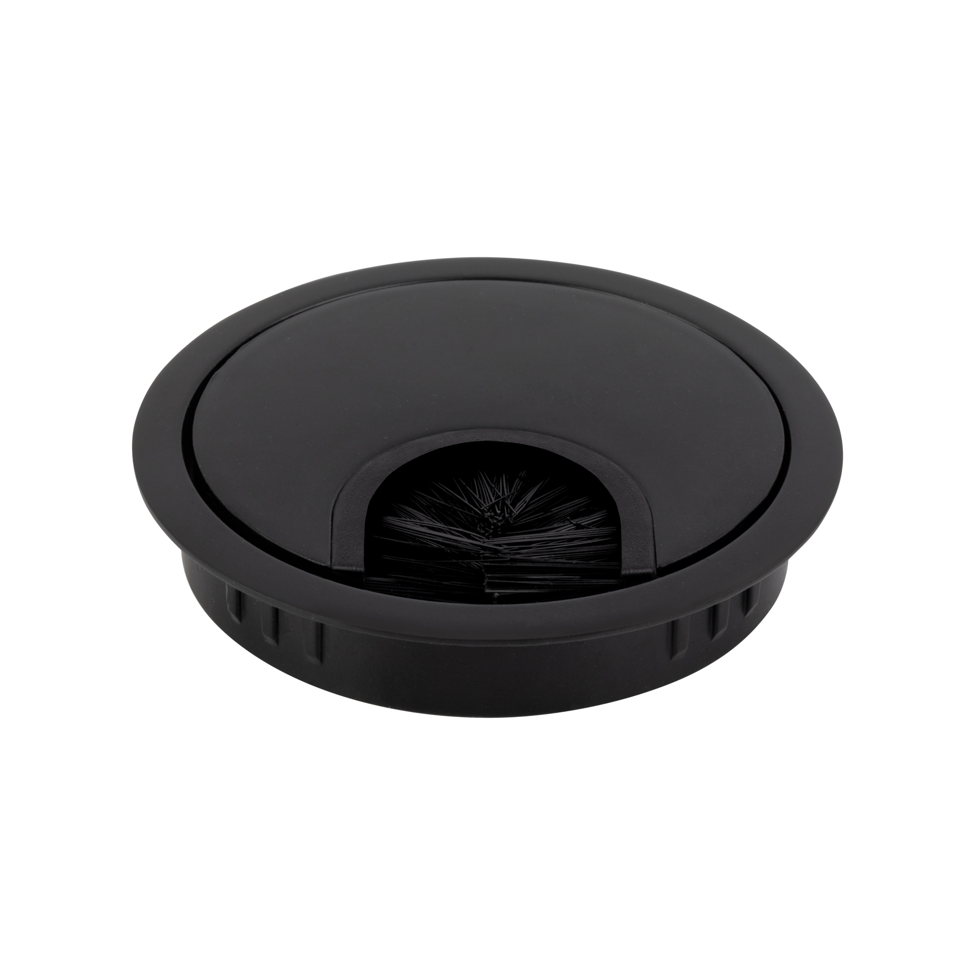 Заглушка для кабель-канала, Ø60мм, h=12мм, металл, черный, Rejs