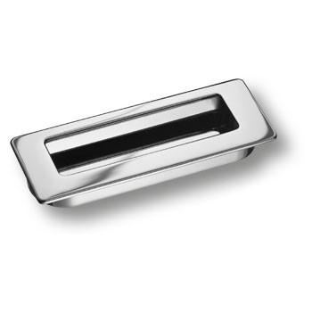 Ручка врезная, 3702-400, 108мм, металл, глянцевый хром