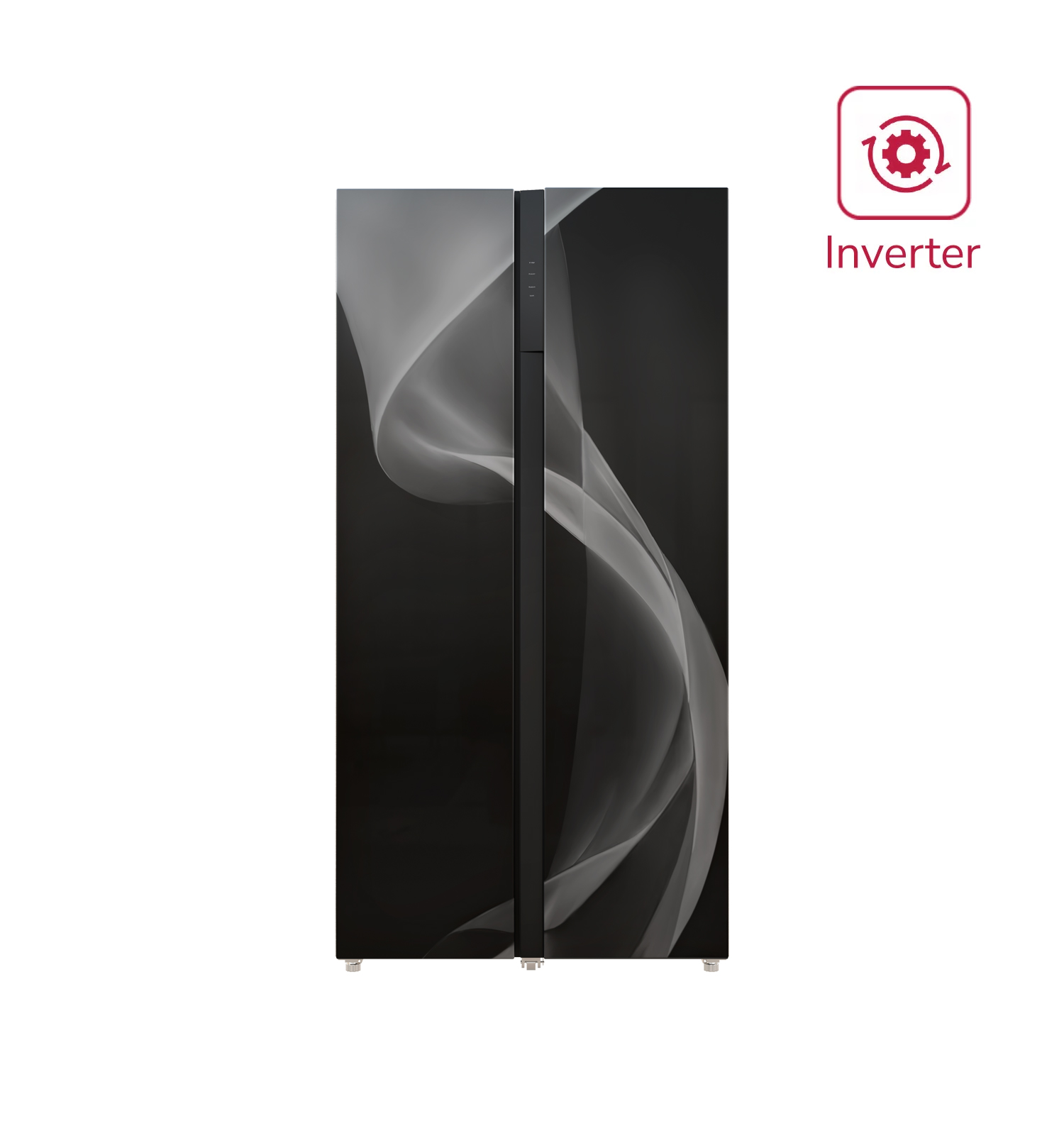 Холодильник отдельностоящий двухкамерный LSB530BLID WIND, черный/стекло, Lex