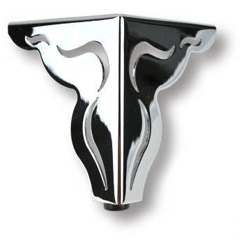 Опора декоративная мебельная, 116х102х102мм, сталь, глянцевый хром