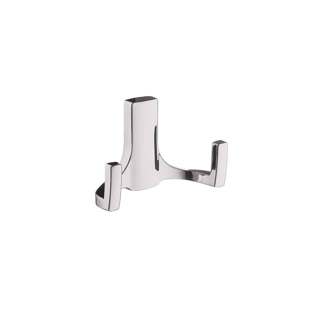 Крючок, KR 0330, двухрожковый, матовый хром