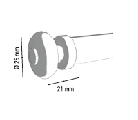 Заглушка для рейлинга "РЕТРО", хром, CMF