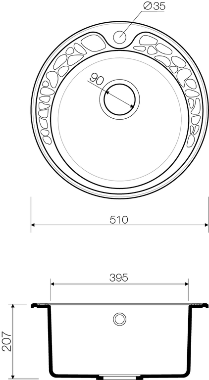 Мойка Tovada 51-BE, Artgranit/ваниль