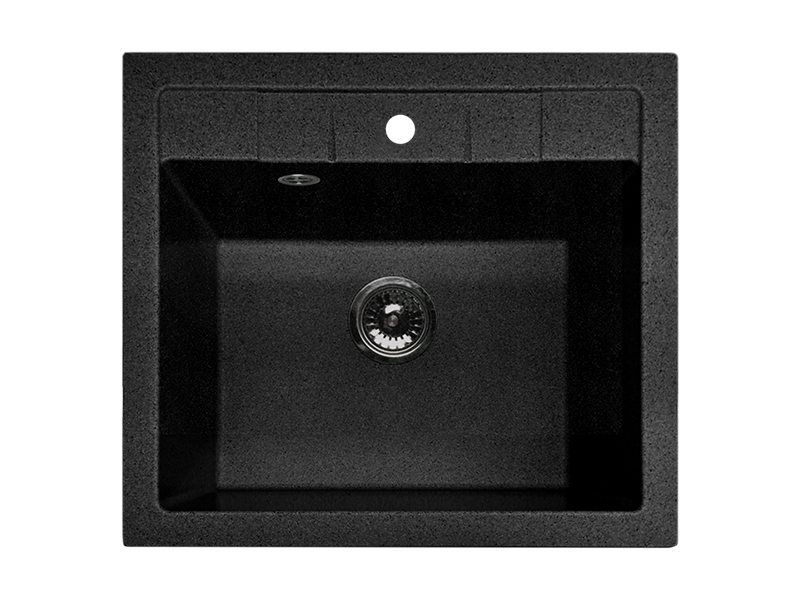 Мойка GranFest QUADRO 561, 560х500 мм, черный