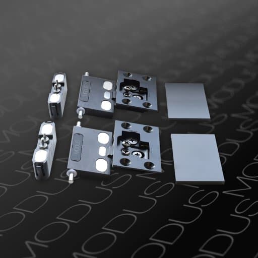 Комплект петель для профиля MF50, черный браш (2 шт)