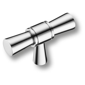 Ручка-кнопка, 0753-005, 35х15х60мм, металл, глянцевый хром