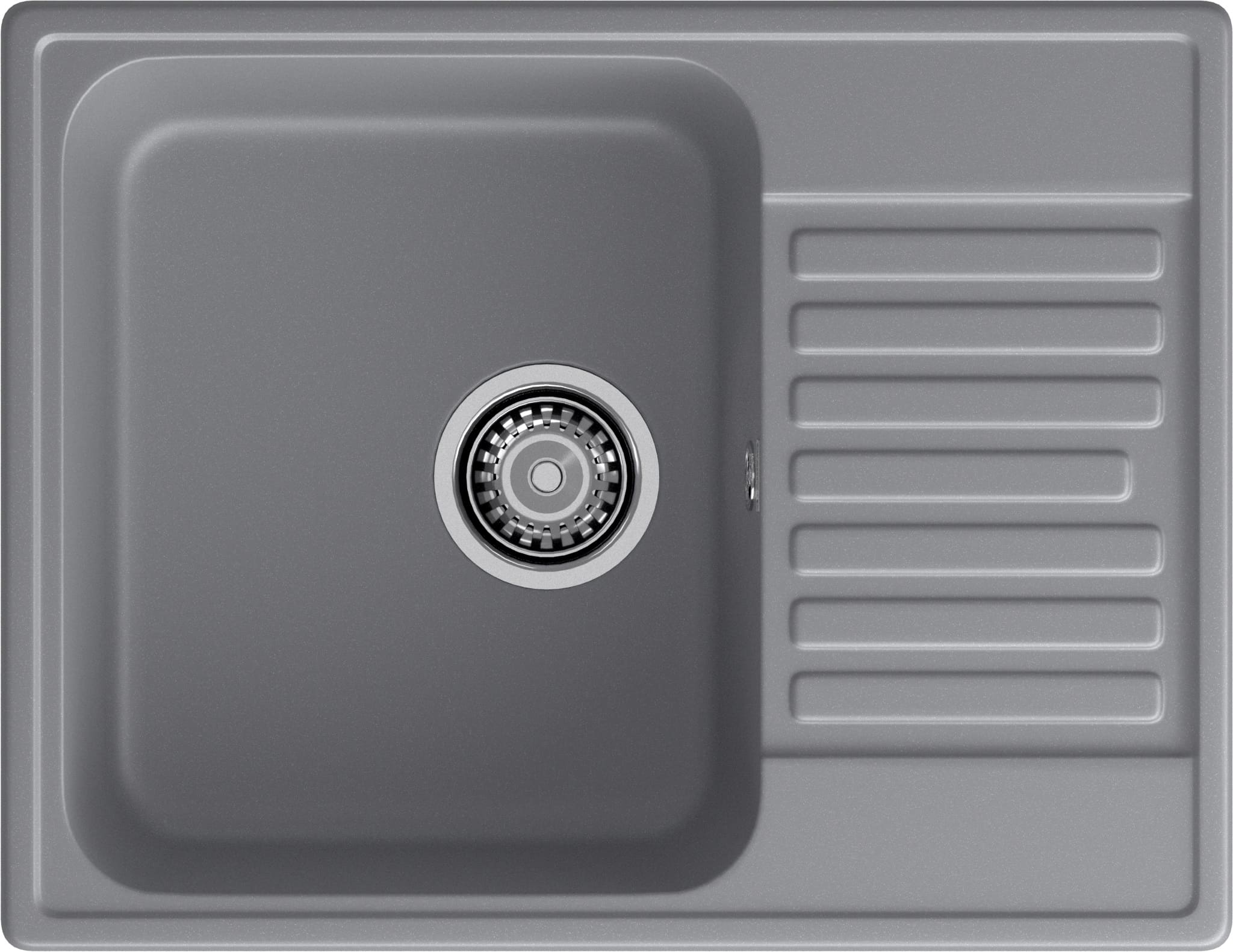 Мойка GranFest QUARZ 13, 617х480 мм, темно-серый (прямоугольная, без сифона)