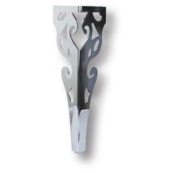 Опора декоративная мебельная, 400х103,5х103,5мм, сталь, хром 