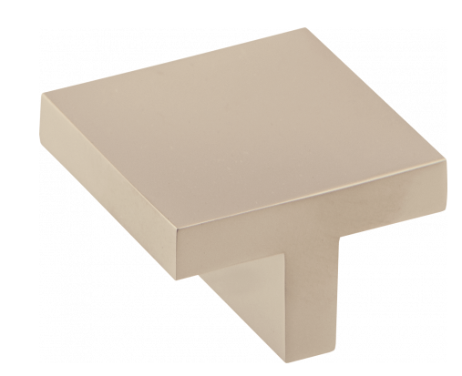 Ручка-кнопка, UZ-40, 40х40х24мм, металл, сатин, GTV