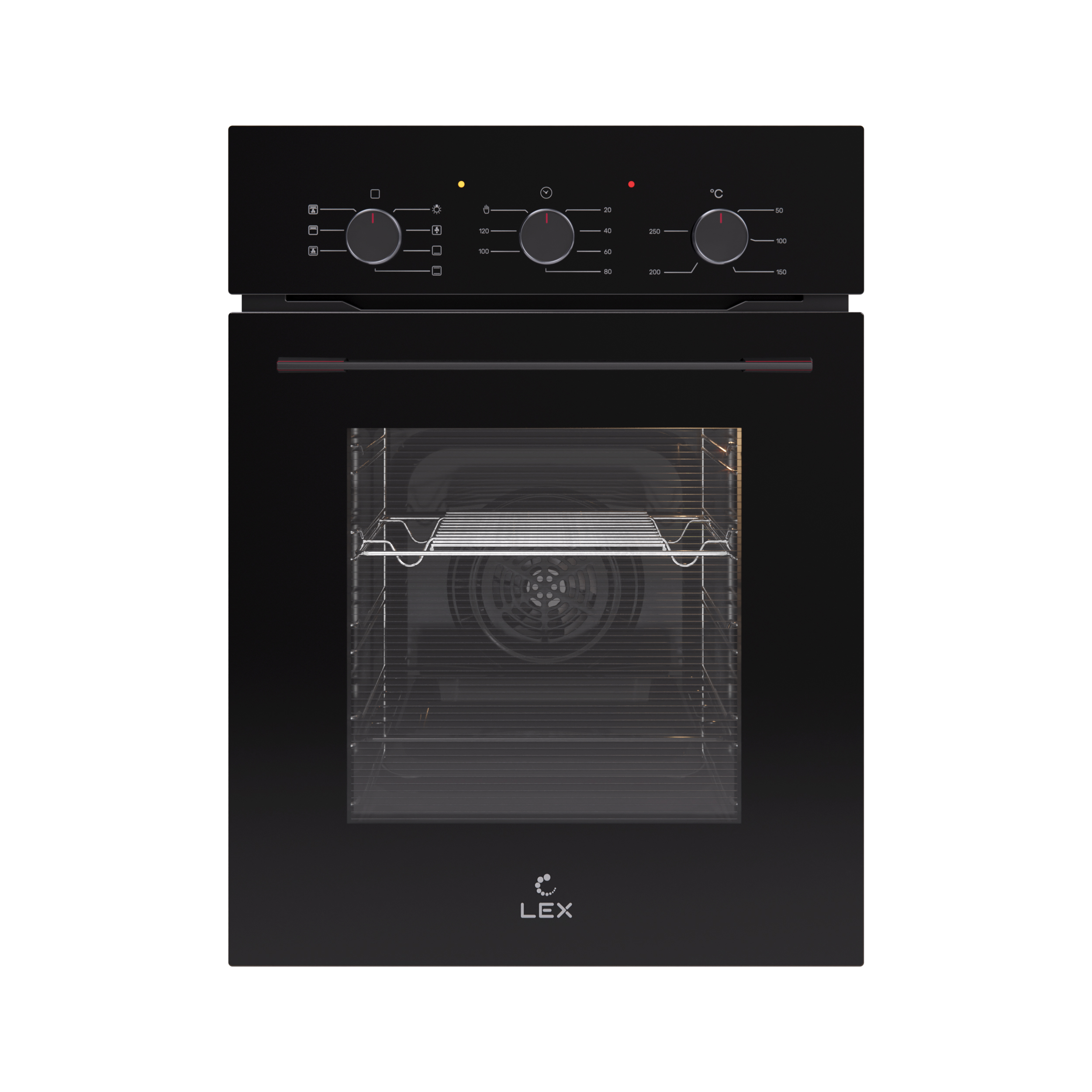 Духовой шкаф EDM 4575 BBL, 45 см, стекло, черный, Lex