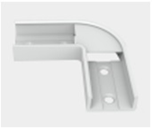 Угол внутренний 90° к профилю SP261, белый, пластик