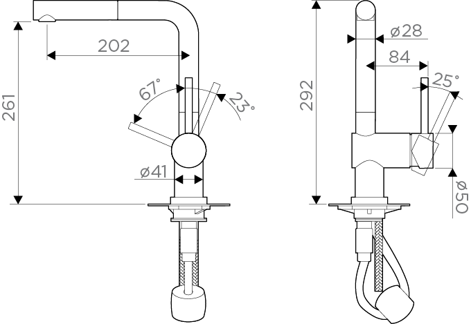 Смеситель Akashi-S-LG, латунь, светлое золото