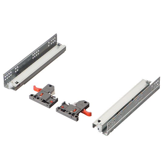 Направляющие скрытого монтажа, 300мм, полного выдвижения, 3D-регулировка, LEMAX