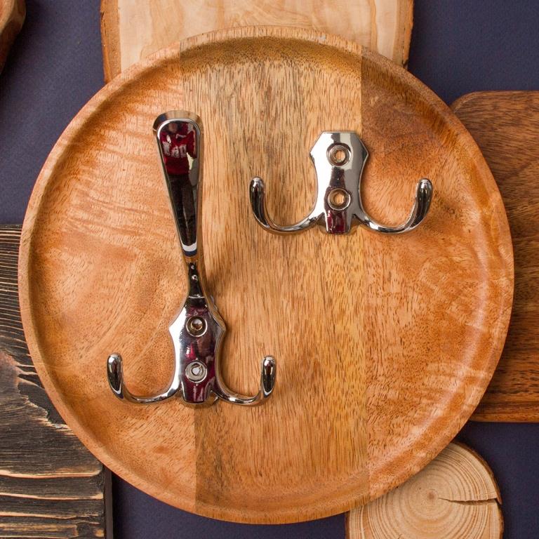 Крючок, KR 0050, трехрожковый, матовый хром