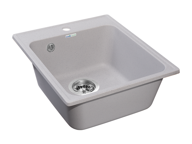 Мойка GranFest QUARZ 17, 418х477 мм, серый (квадратная, без сифона)