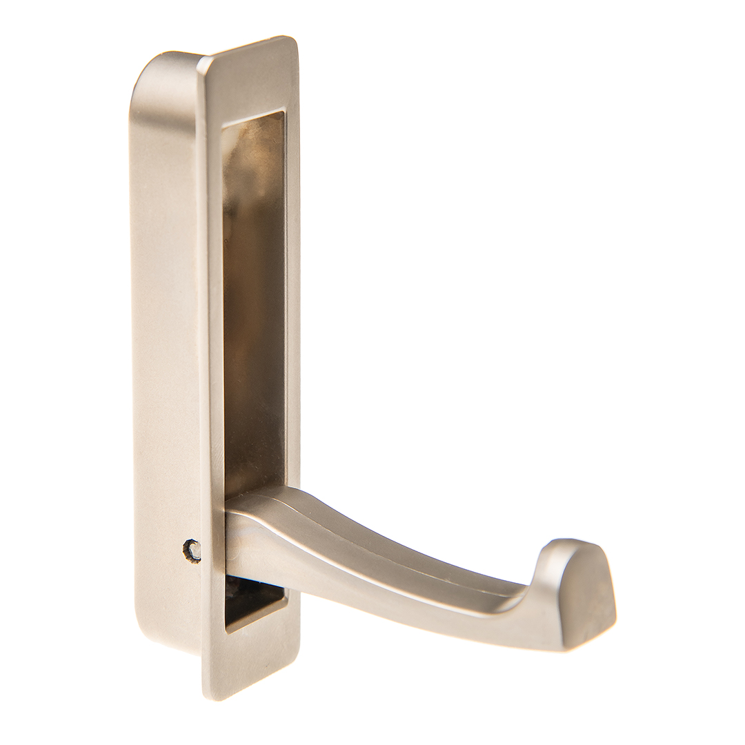 Крючок, KR 0370, однорожковый врезной, матовый никель