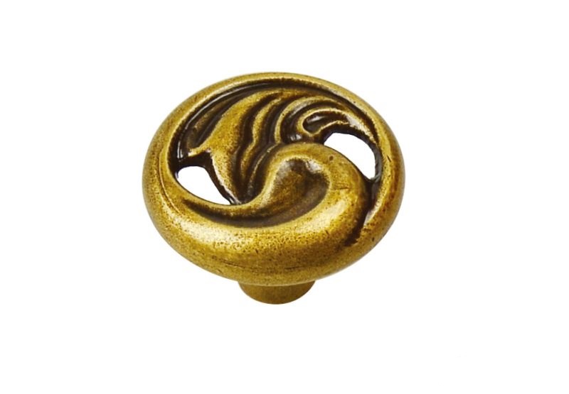 Ручка-кнопка, 24169Z03000, d=30мм, металл, античная Флоренция