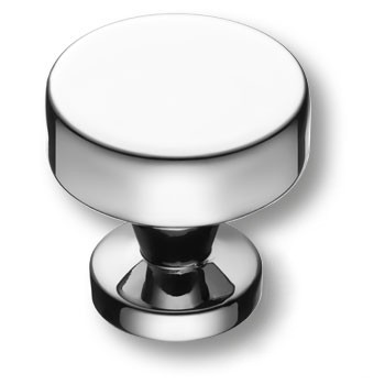 Ручка-кнопка, 30-Chrome, d=30мм, металл, глянцевый хром