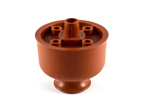 Опора регулируемая пластмассовая, Ø50мм, h=30-45мм, с пазом под отвертку, терракотовый