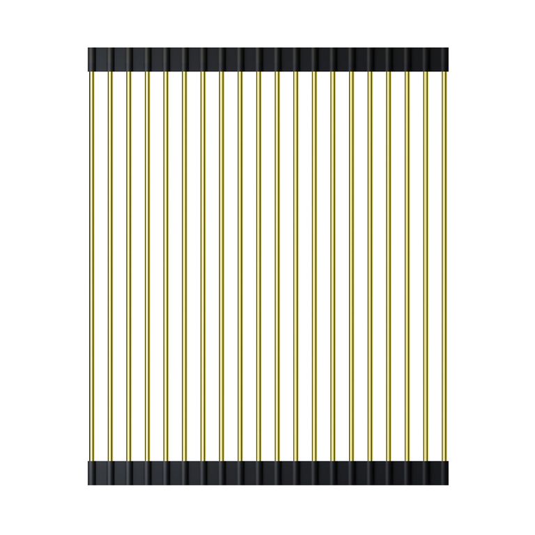 Ролл-мат для мойки с силиконом ROLL-01-LG, светлое золото/черный