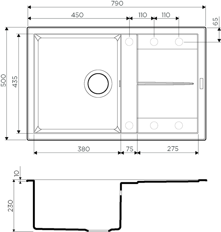 Мойка Sumi 79-BE, Tetogranit/ваниль 